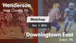 Matchup: Henderson High vs. Downingtown East  2016