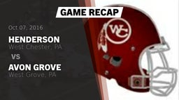 Recap: Henderson  vs. Avon Grove  2016
