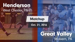 Matchup: Henderson High vs. Great Valley  2016
