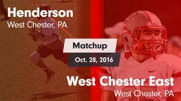 Matchup: Henderson High vs. West Chester East  2016