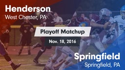 Matchup: Henderson High vs. Springfield  2016