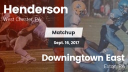 Matchup: Henderson High vs. Downingtown East  2017