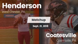 Matchup: Henderson High vs. Coatesville  2018