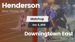 Matchup: Henderson High vs. Downingtown East  2018