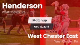 Matchup: Henderson High vs. West Chester East  2018