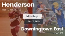 Matchup: Henderson High vs. Downingtown East  2019