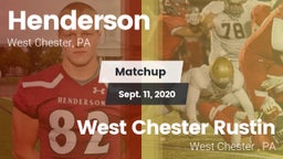 Matchup: Henderson High vs. West Chester Rustin  2020