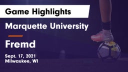 Marquette University  vs Fremd  Game Highlights - Sept. 17, 2021