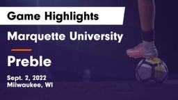Marquette University  vs Preble  Game Highlights - Sept. 2, 2022