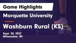Marquette University  vs Washburn Rural (KS) Game Highlights - Sept. 30, 2022