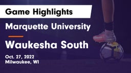 Marquette University  vs Waukesha South  Game Highlights - Oct. 27, 2022