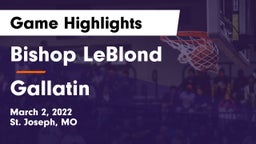 Bishop LeBlond  vs Gallatin  Game Highlights - March 2, 2022