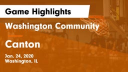 Washington Community  vs Canton  Game Highlights - Jan. 24, 2020