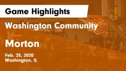 Washington Community  vs Morton  Game Highlights - Feb. 25, 2020