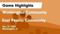 Washington Community  vs East Peoria Community  Game Highlights - Jan. 27, 2024