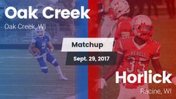 Matchup: Oak Creek High vs. Horlick  2017