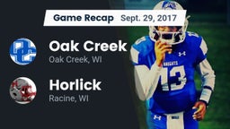 Recap: Oak Creek  vs. Horlick  2017