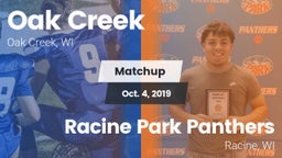 Matchup: Oak Creek High vs. Racine Park Panthers  2019