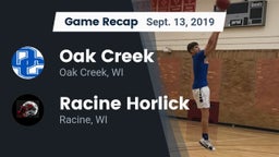 Recap: Oak Creek  vs. Racine Horlick 2019