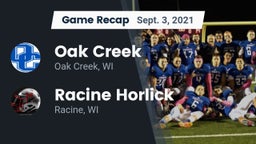 Recap: Oak Creek  vs. Racine Horlick 2021