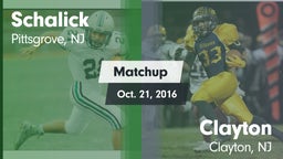 Matchup: Schalick  vs. Clayton  2016