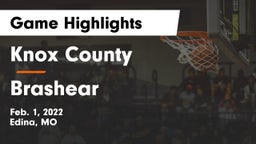 Knox County  vs Brashear  Game Highlights - Feb. 1, 2022