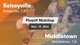 Matchup: Kelseyville High vs. Middletown  2016