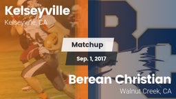 Matchup: Kelseyville High vs. Berean Christian  2017