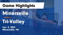 Minersville  vs Tri-Valley  Game Highlights - Jan. 8, 2024