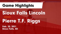Sioux Falls Lincoln  vs Pierre T.F. Riggs  Game Highlights - Feb. 20, 2021