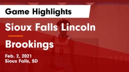 Sioux Falls Lincoln  vs Brookings  Game Highlights - Feb. 2, 2021