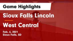 Sioux Falls Lincoln  vs West Central Game Highlights - Feb. 6, 2021