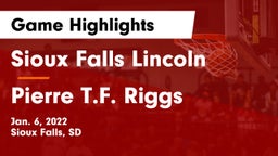 Sioux Falls Lincoln  vs Pierre T.F. Riggs  Game Highlights - Jan. 6, 2022