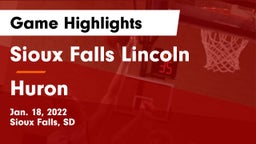 Sioux Falls Lincoln  vs Huron  Game Highlights - Jan. 18, 2022