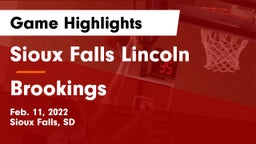 Sioux Falls Lincoln  vs Brookings  Game Highlights - Feb. 11, 2022
