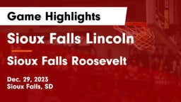 Sioux Falls Lincoln  vs Sioux Falls Roosevelt  Game Highlights - Dec. 29, 2023