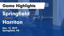Springfield  vs Harriton  Game Highlights - Dec. 12, 2019