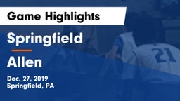 Springfield  vs Allen  Game Highlights - Dec. 27, 2019