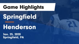 Springfield  vs Henderson  Game Highlights - Jan. 25, 2020