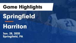 Springfield  vs Harriton  Game Highlights - Jan. 28, 2020