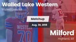 Matchup: Walled Lake Western vs. Milford  2018