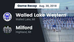 Recap: Walled Lake Western  vs. Milford  2018