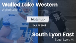Matchup: Walled Lake Western vs. South Lyon East  2018