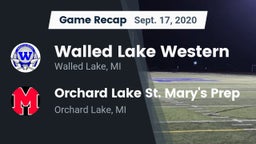 Recap: Walled Lake Western  vs. Orchard Lake St. Mary's Prep 2020