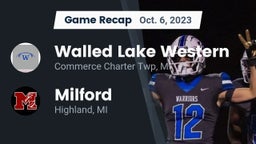 Recap: Walled Lake Western  vs. Milford  2023