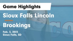 Sioux Falls Lincoln  vs Brookings  Game Highlights - Feb. 3, 2023