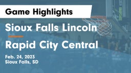 Sioux Falls Lincoln  vs Rapid City Central  Game Highlights - Feb. 24, 2023