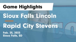 Sioux Falls Lincoln  vs Rapid City Stevens  Game Highlights - Feb. 25, 2023