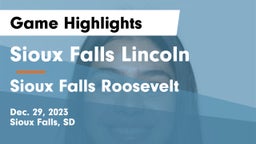 Sioux Falls Lincoln  vs Sioux Falls Roosevelt  Game Highlights - Dec. 29, 2023