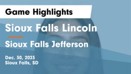 Sioux Falls Lincoln  vs Sioux Falls Jefferson  Game Highlights - Dec. 30, 2023